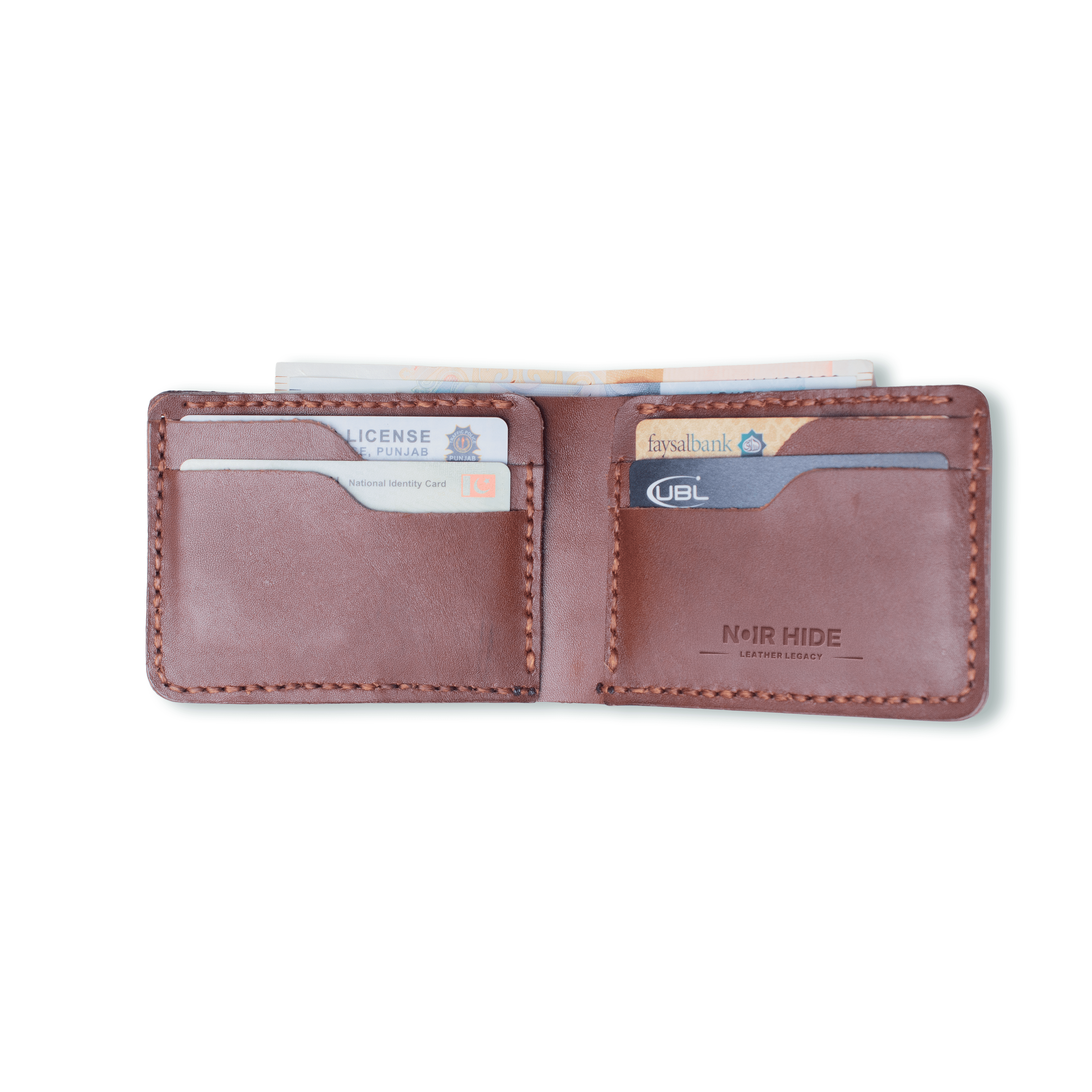 Hand Stitched Bifold Russet - Image 4
